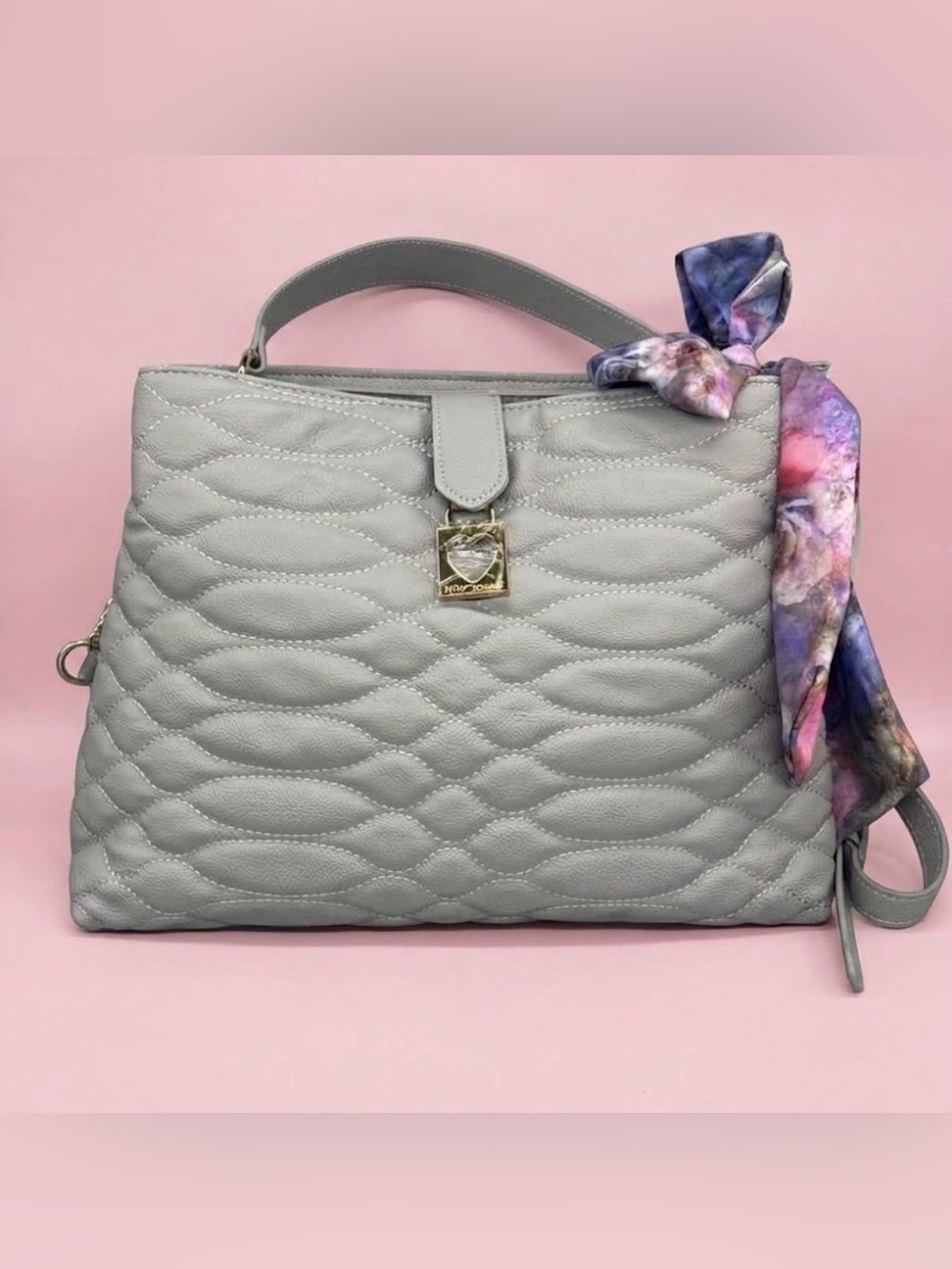 Betsey Johnson XO Aspen Work Tote with Scarf Shoulder Bag